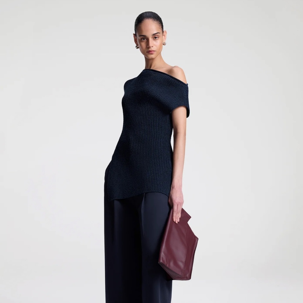 A.L.C. Millie Knit Asymmetrical Top